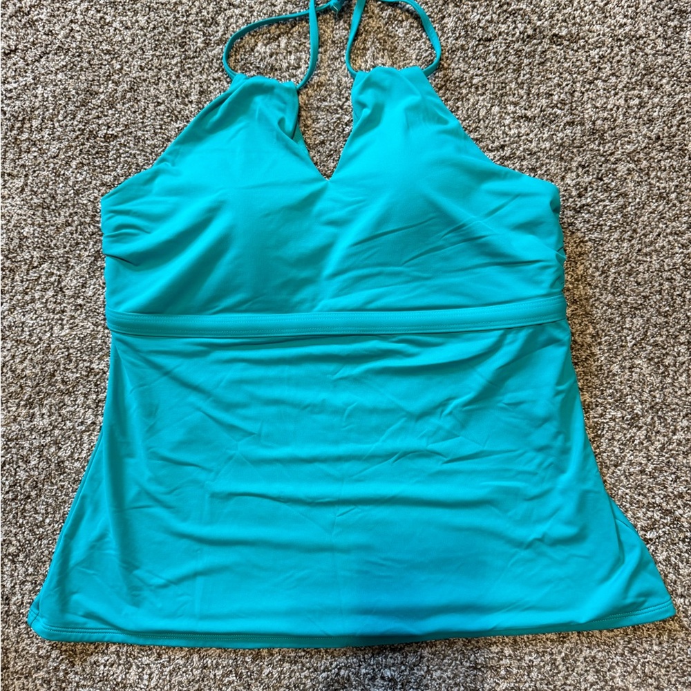 Athleta Blue One Piece Swimsuit with Stretchy Fabric